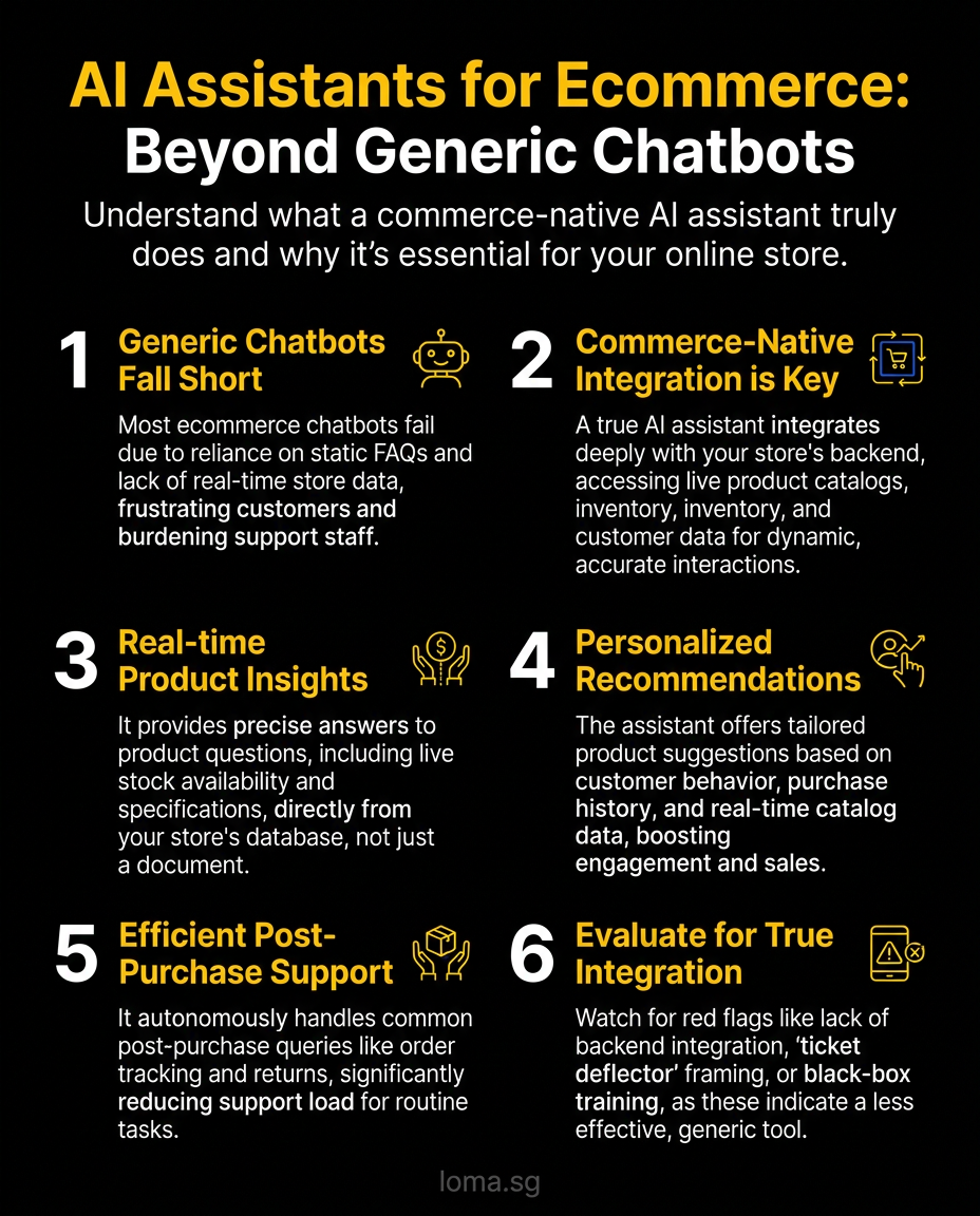 Infographic: AI Assistants for Ecommerce — Beyond Generic Chatbots
