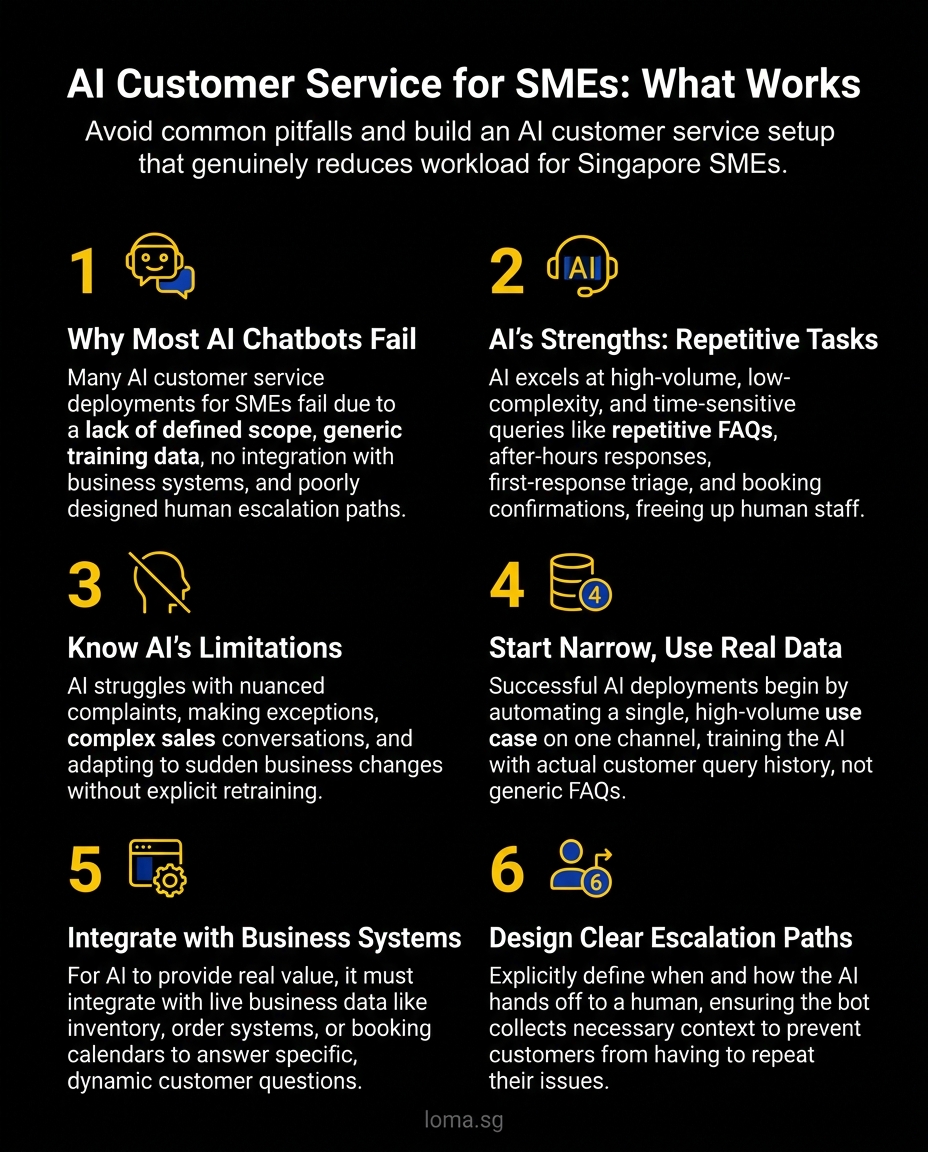 Infographic: AI Customer Service for SMEs — What Works