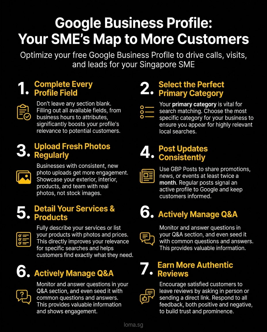 Infographic: Google Business Profile Optimization Checklist for Singapore SMEs