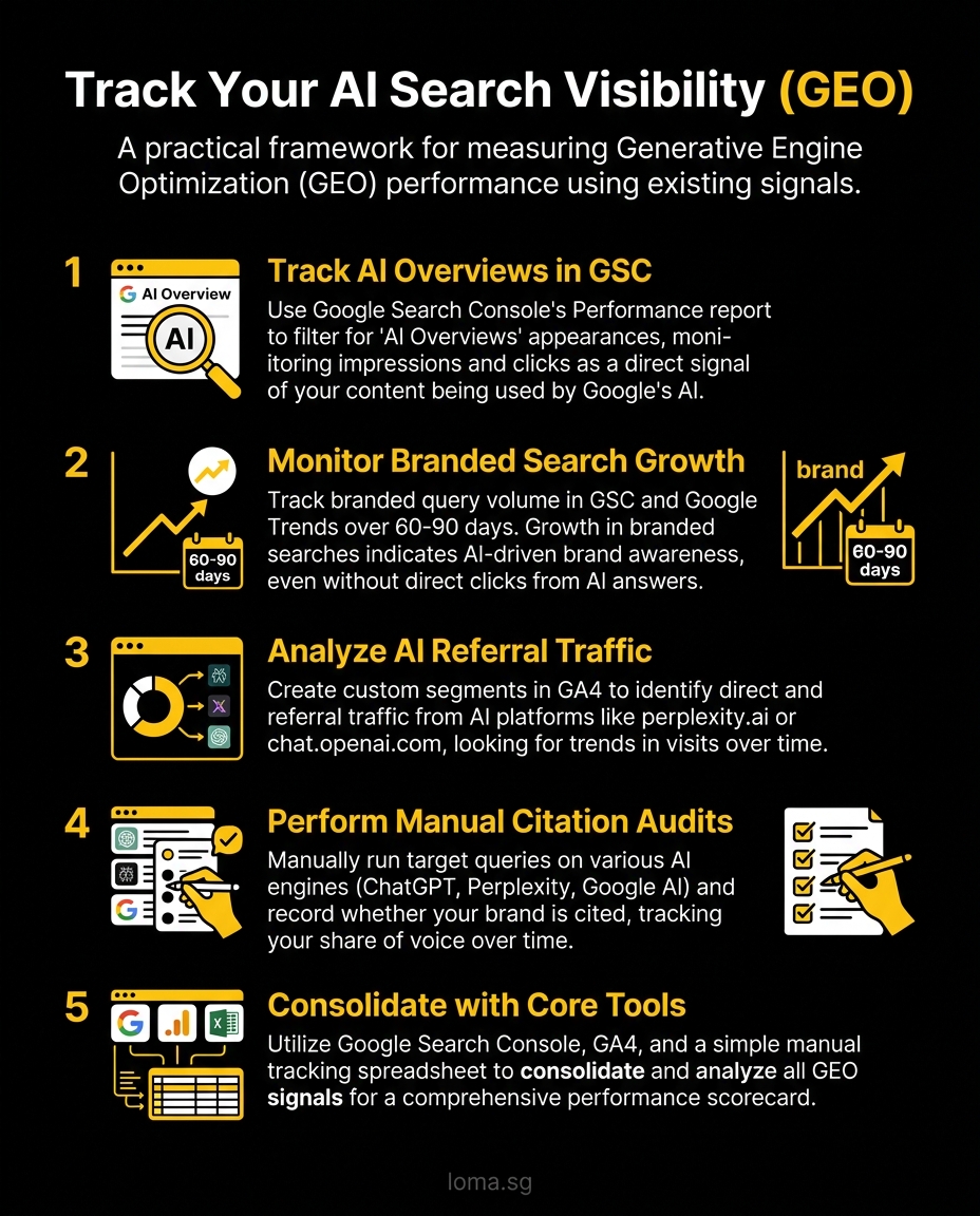 Infographic: How to Track Your AI Search Visibility (GEO)