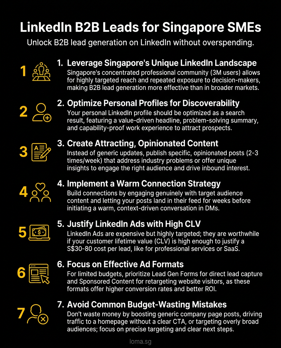 Infographic: LinkedIn B2B Lead Generation for Singapore SMEs