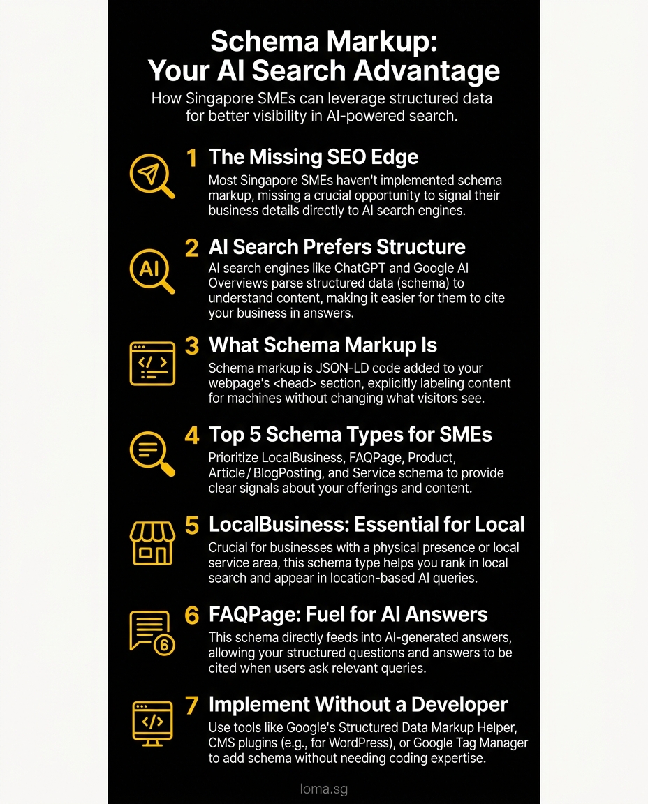 Infographic: Five Schema Types for Singapore SMEs