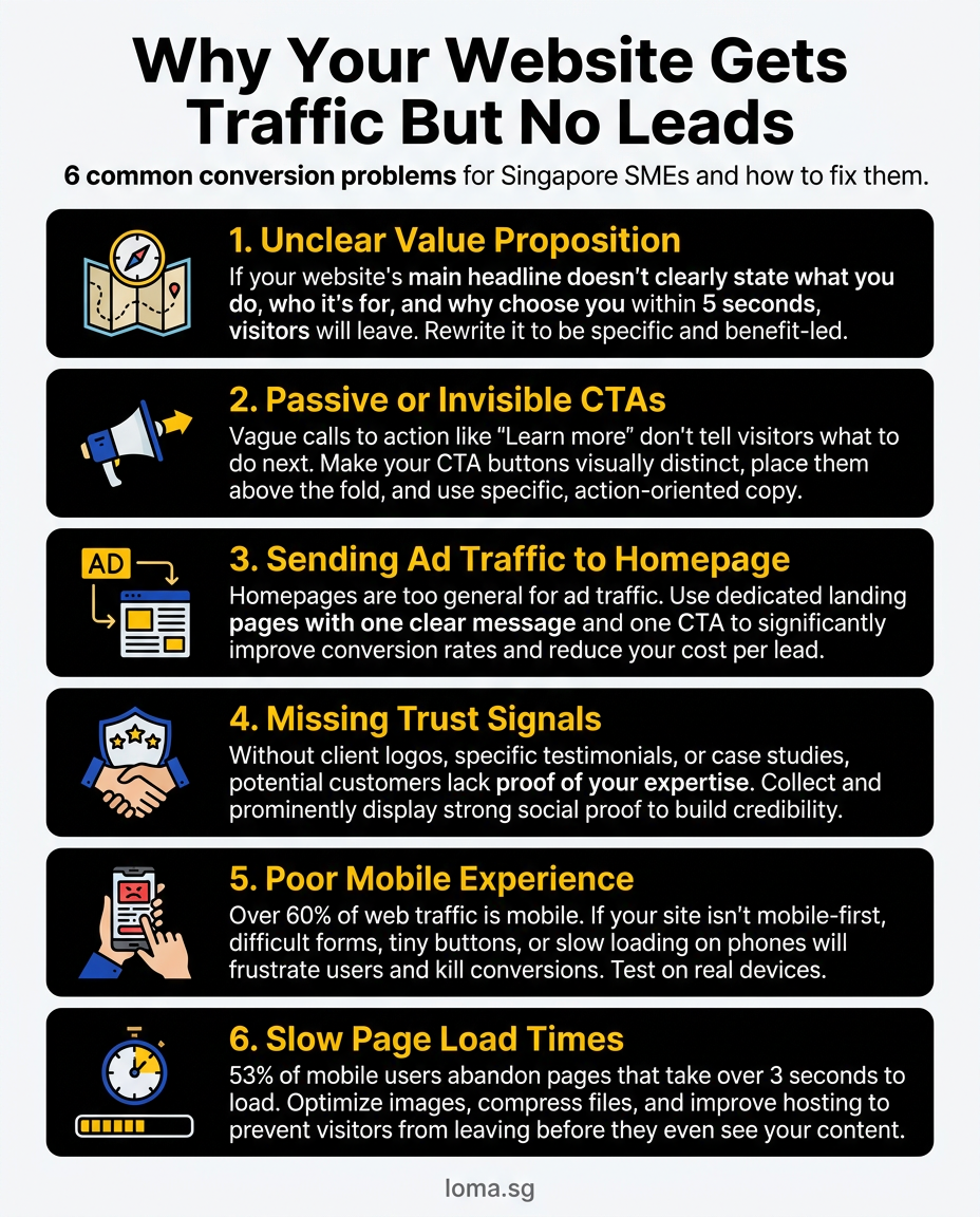 Infographic: 6 Reasons Your Website Isn't Converting