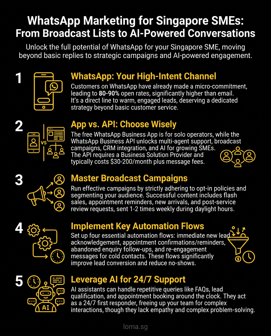 Infographic: WhatsApp Marketing for Singapore SMEs - Setup Checklist