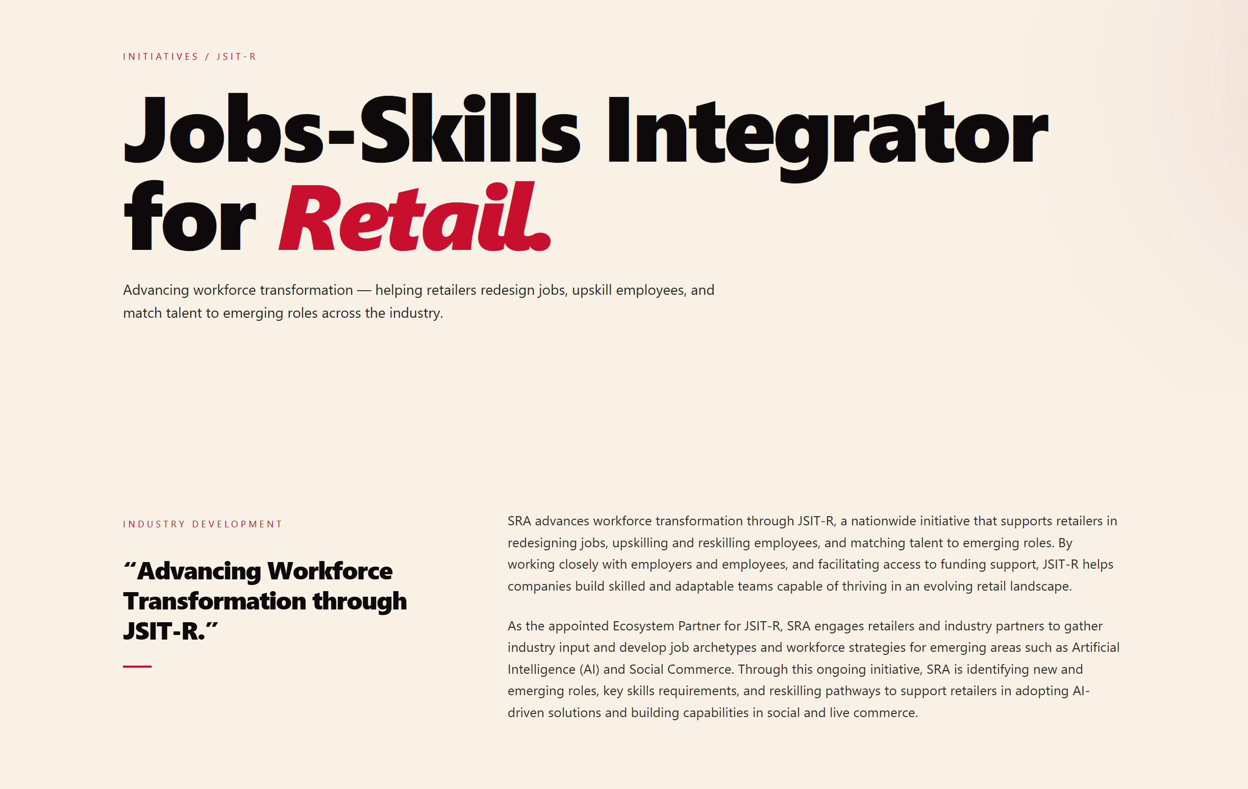 Singapore Retailers Association desktop screenshot